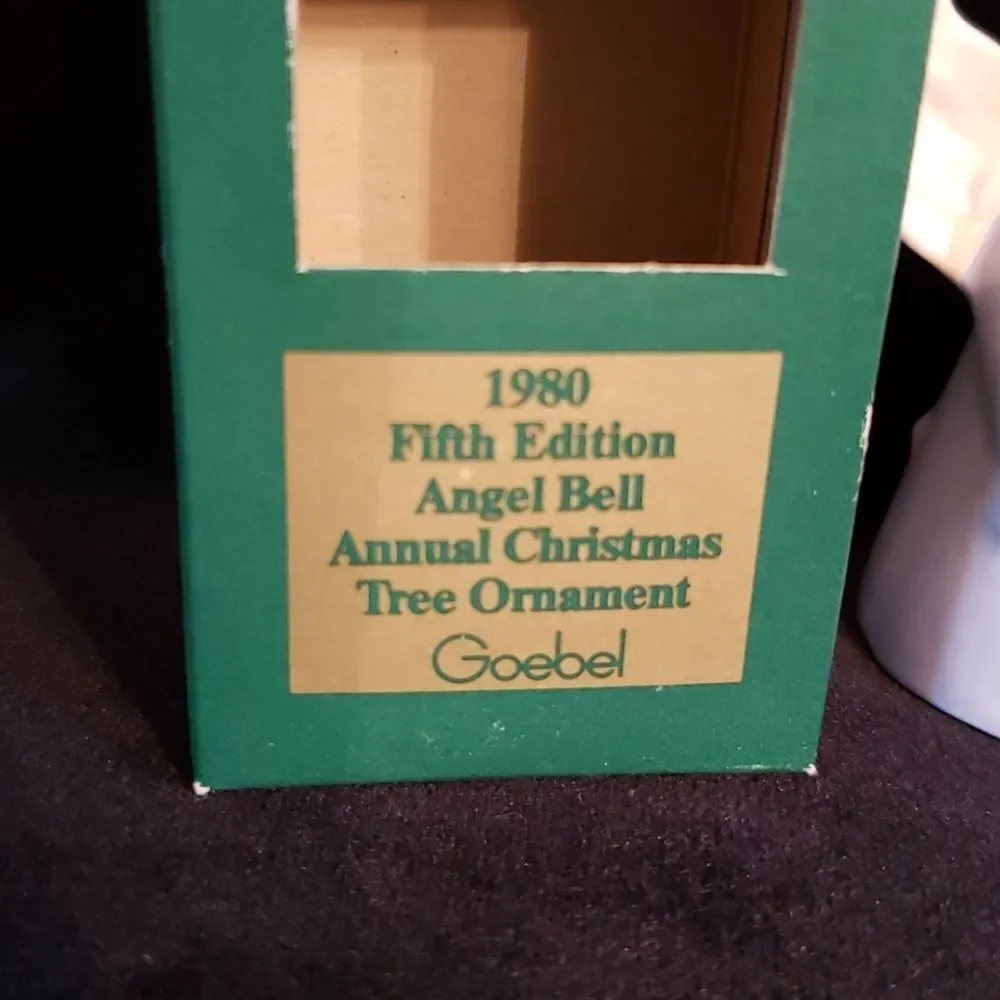 Pair of Vintage Goebel Angel Bell Ornaments 1980